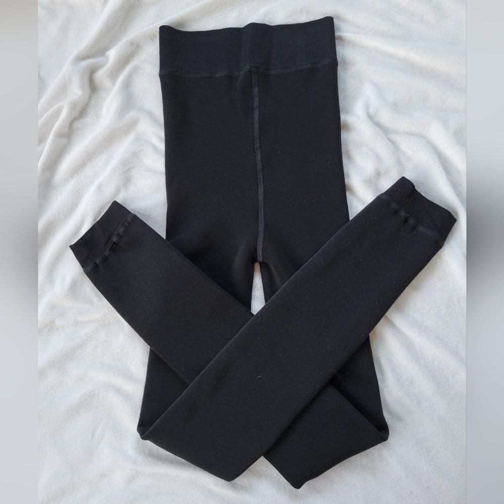 Unbranded black fleece lined high waisted legging
